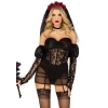 Leg Avenue Heartbreak Bride L - Сексуальный ролевой костюм невесты в черном