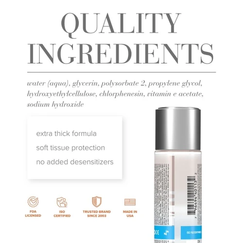 На фото изображен бело-серый анальный лубрикант на водной основе System JO ANAL H2O - THICK (240 мл) унисекс на белом фоне.