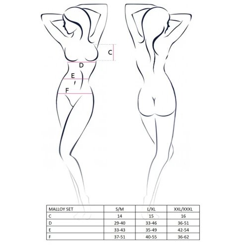 На фото изображена размерная сетка с фигурой девушки на белом фоне