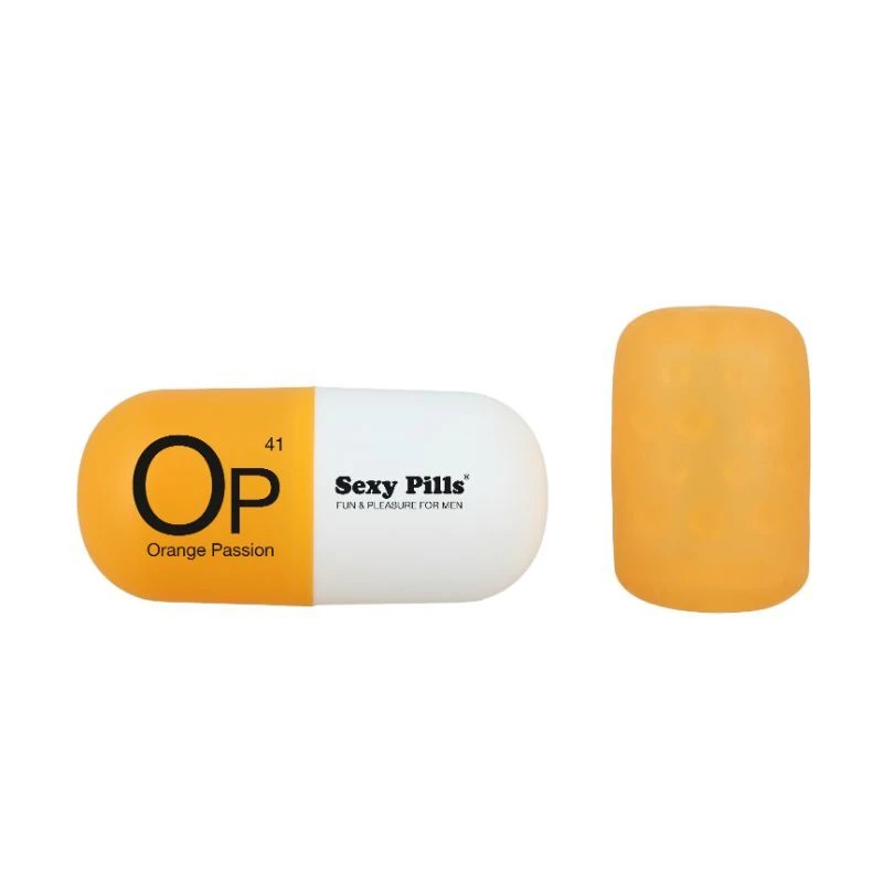 Love To Love SEXY PILLS ORANGE PASSION — Покет мастурбатор в форме пилюли