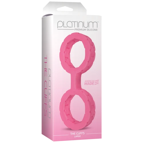 Doc Johnson The Cuffs Large - Pink - Розовые наручники из силикона