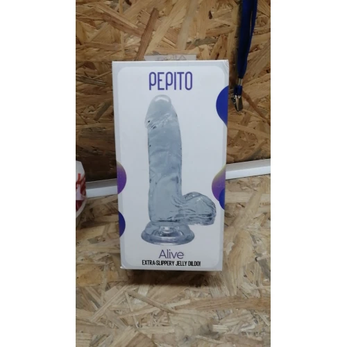 Прозрачный фаллоимитатор Alive Jelly Dildo Pepito (мятая упаковка!!!)