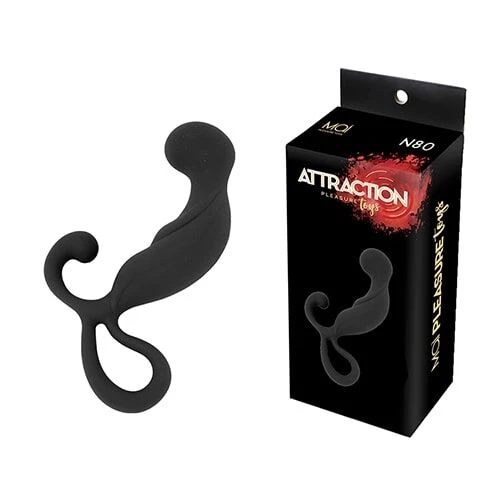 MAI Attraction Toys №80 Black — Массажеры простаты с удобным кольцом для захвата