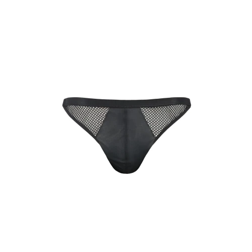 Passion 034 XXL/XXXL - Чорні еротичні чоловічі труси SLIP OPEN LUKE black