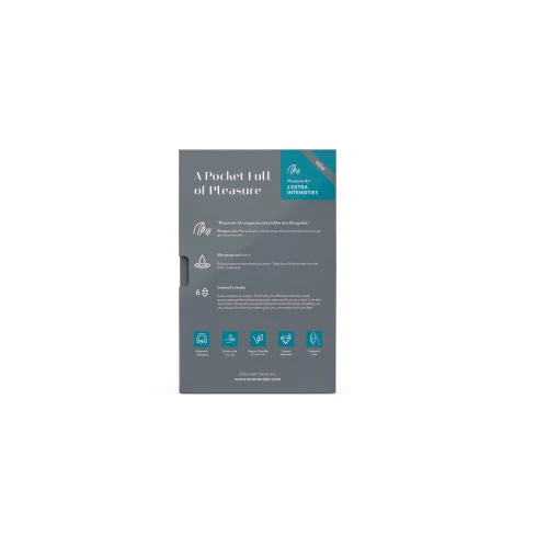 На фото зображено сірий безконтактний вібратор Womanizer Starlet 3 GRAY в коробці для жінок на білому тлі.