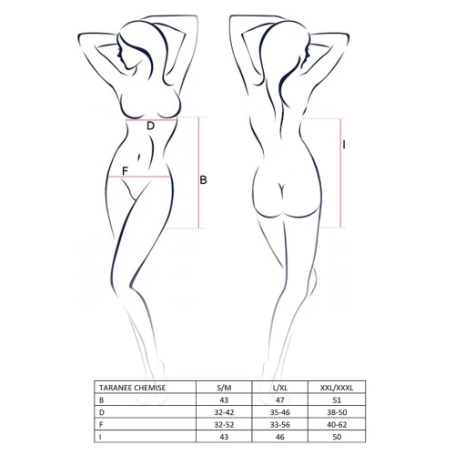 TARANEE CHEMISE black XXL/XXXL - Платье беби долл