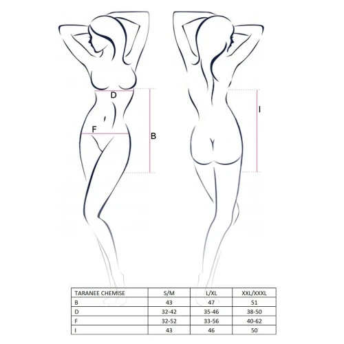 TARANEE CHEMISE black XXL/XXXL - Платье беби долл