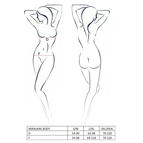 MIRAJANE BODY black L/XL — Женское эротическое боди (Черное)