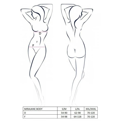 MIRAJANE BODY black L/XL — Женское эротическое боди (Черное)