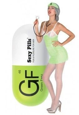 Love To Love SEXY PILLS GREEN FEEZ — Покет мастурбатор в форме пилюли