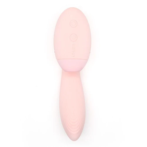 Вакуумный вибратор Kistoy Tina Mini Light Pink, вагинально-клиторальный