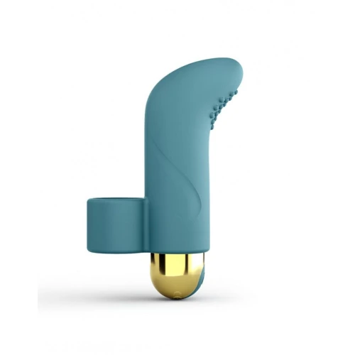  на даному фото Love To Love TOUCH ME PETROLE — Вібратор на палець з приємною текстурою і загнутим кінчиком