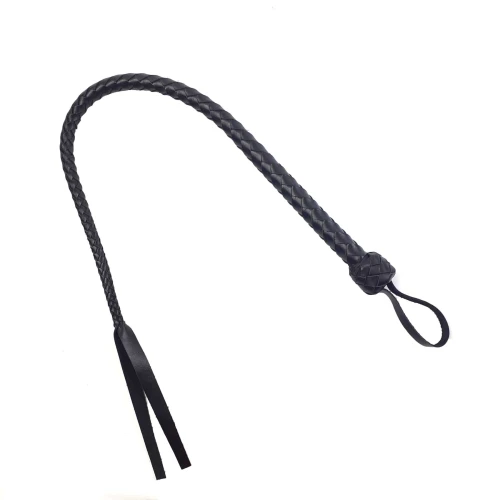 Art of Sex - Whip Snake - Чорний батіг з натуральної шкіри (Снейк)