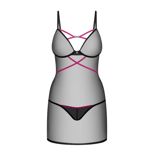 Пеньюар Obsessive Novenes chemise & thong XL/2XL
