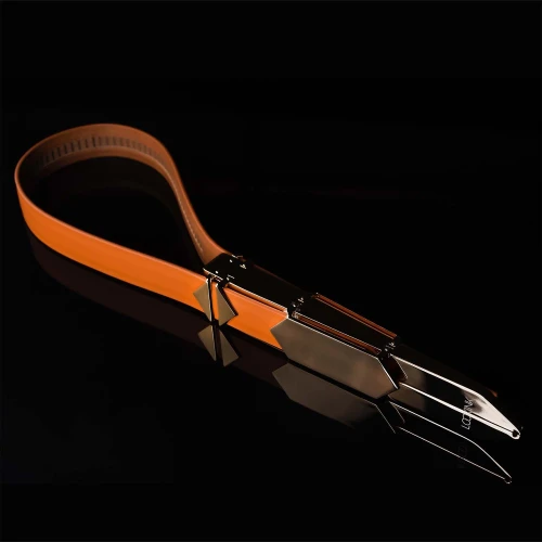 На фото изображена коричневая регулируемая шлепалка LOCKINK Adjustable Slapper for Impact Play - Brown на черном фоне 