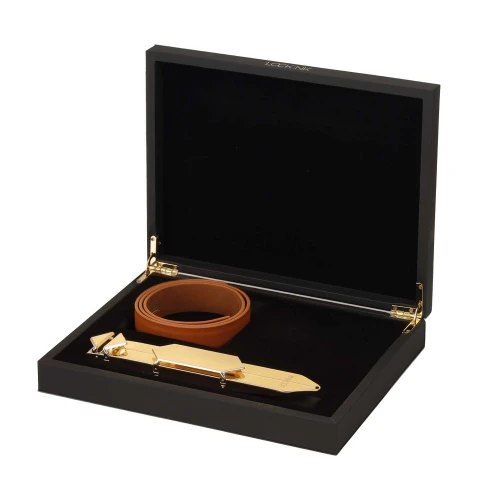 На фото изображена коричневая регулируемая шлепалка LOCKINK Adjustable Slapper for Impact Play - Brown на белом фоне 