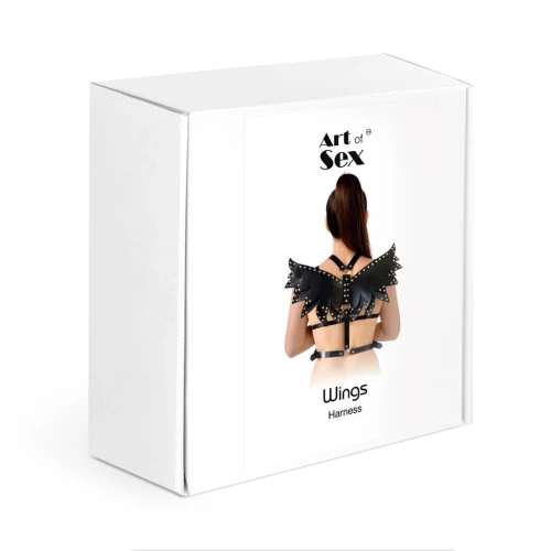 Жіноча портупея Art of Sex - Wings червона L-2XL, екошкіра