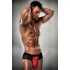 Мужские трусики с красным гульфиком Passion 007 THONG red L/XL