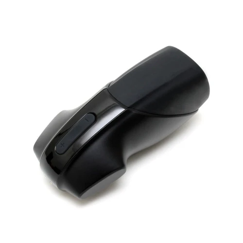 На фото изображен черный мастурбатор с вибрацией Satisfyer Men Vibration для мужчин на светлом фоне