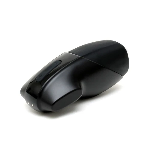 На фото изображен черный мастурбатор с вибрацией Satisfyer Men Vibration для мужчин на светлом фоне