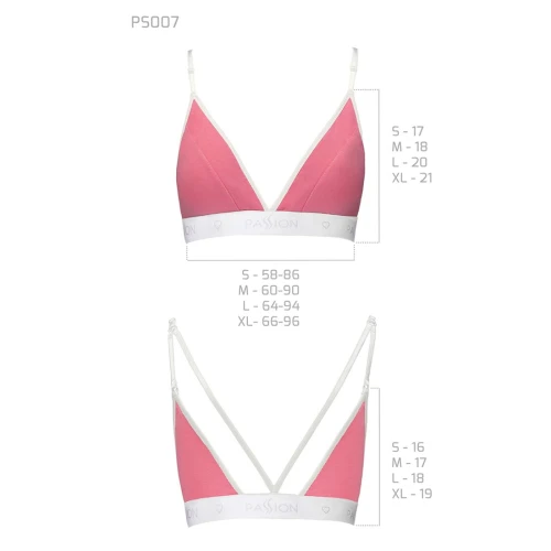 Passion PS007 TOP (XL) - Спортивный женский топ (Розовый)