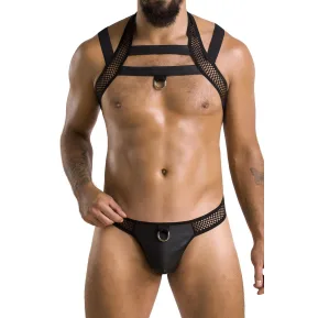 Passion 043 S/M - Еротичний костюм для чоловіка SET JACOB black