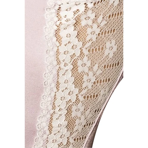 (SALE) Корсет с пажами SHANTI CORSET pink L/XL - Passion Exclusive, трусики, оборочка