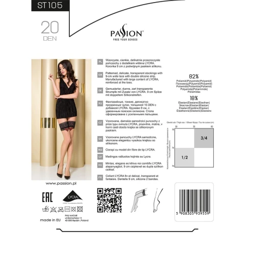 Passion ST105 1/2 grey - Жіночі панчохи