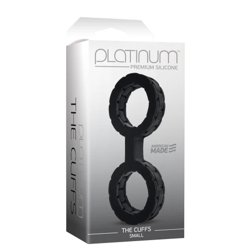 Doc Johnson The Cuffs Small - Black - Черные наручники из силикона