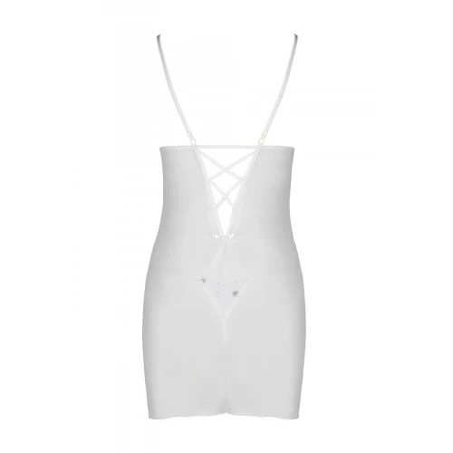 LOVELIA CHEMISE white S/M — Сорочка с вырезом на груди