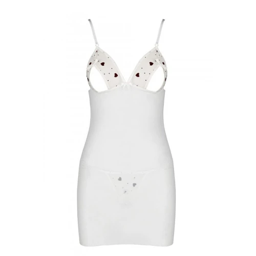 LOVELIA CHEMISE white S/M — Сорочка с вырезом на груди