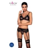Passion NESSY SET black XXL/XXXL - Комплект чорної нижньої білизни