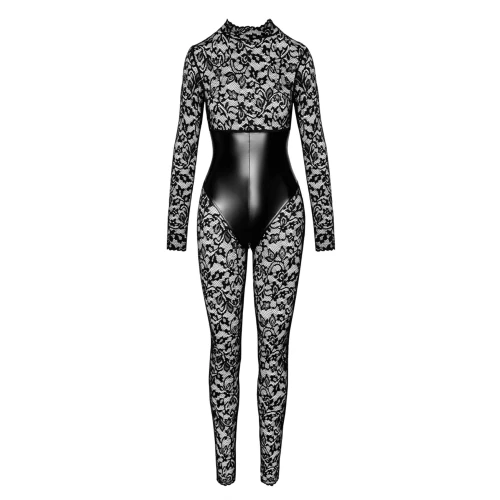 Комбинезон Noir Handmade F299 Enigma lace catsuit with underbust bodice - M