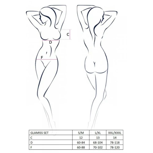 GLAMISS SET black L/XL - зручний комплект нижньої білизни
