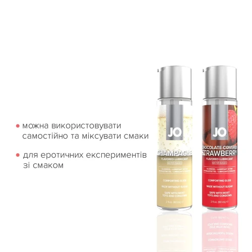 Набор лубрикантов System JO Sweet&Bubbly – Shampagne & Chocolete Covered Strawberry (2×60 мл)