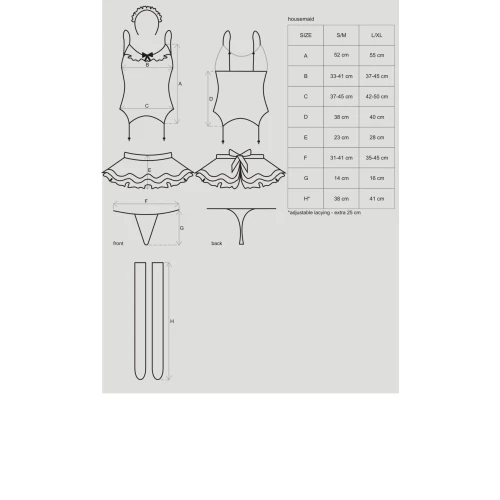 Obsessive Housemaid L/XL - Эротический костюм Горничной