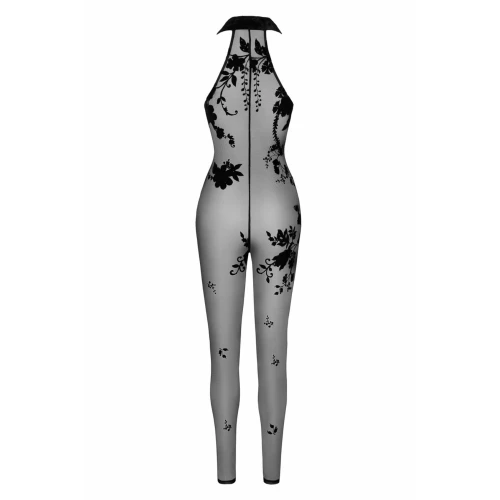 Бодистокинг Noir Handmade F315 Ego flocked mesh halter catsuit - M