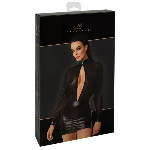 Платье Noir Handmade F348 Powerwetlook and tulle dress - XXL