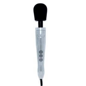 DOXY Die Cast Polished (Silver) - Вибромассажер с корпусом из сплава алюминия и титана и функцией LED-подсветкой