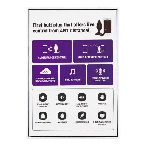 Lovense Hush— Анальная Вибропробка размер S