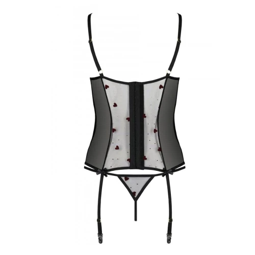 LOVELIA CORSET black L/XL — Эротический корсет с подвязками
