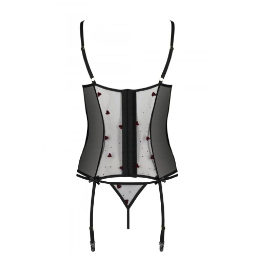 LOVELIA CORSET black L/XL — Эротический корсет с подвязками