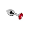 Alive Mini Metal Butt Plug Red S - Анальная пробка с кристаллом