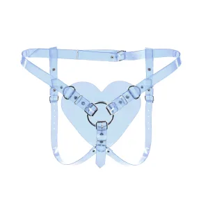 Feral Feelings Hearts Strap-on Belt Trasparent - Трусики Серце для страпону