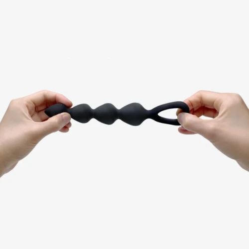 Анальная цепочка Love To Love BING BANG L - BLACK ONYX (мятая упаковка)