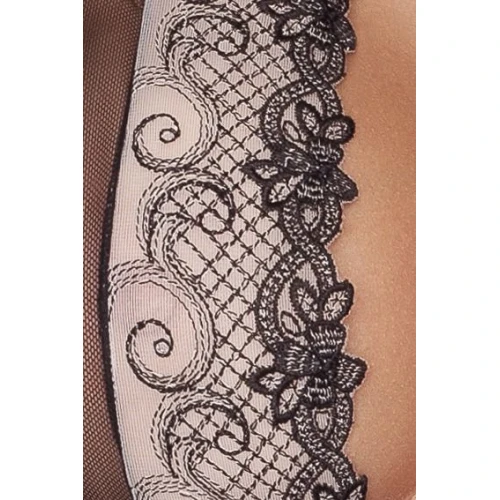 BRASILIANA PEIGNOIR black 6XL/7XL - Прозрачный пеньюар