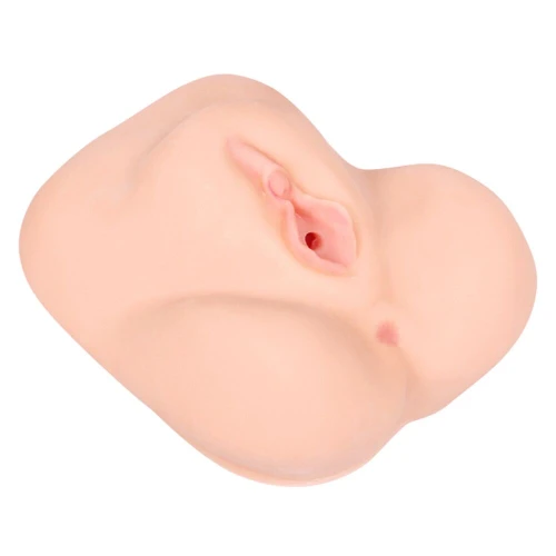 На фото зображено двошаровий мастурбатор-вагіна Kokos Adarashi -3 Double Layer для чоловіків на білому тлі.