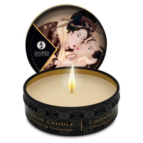 Shunga Mini Massage Candle - Intoxicating Chocolate (30 мл) - Свічка для масажу з афродизіаками