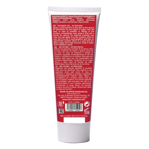 BTB FLAVORED STRAWBERRY - Лубрикант с ароматом клубники (100 мл)