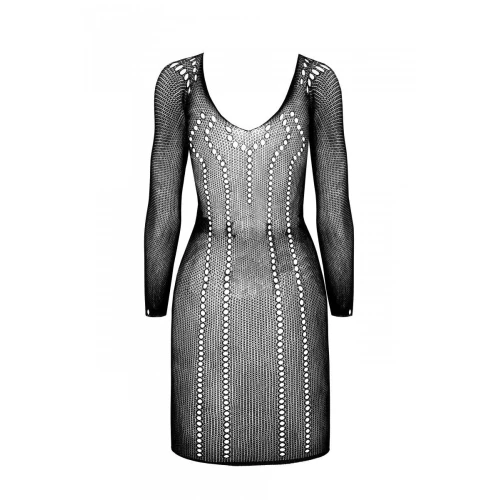 Passion BS101 white - Полупрозрачный костюм сетка